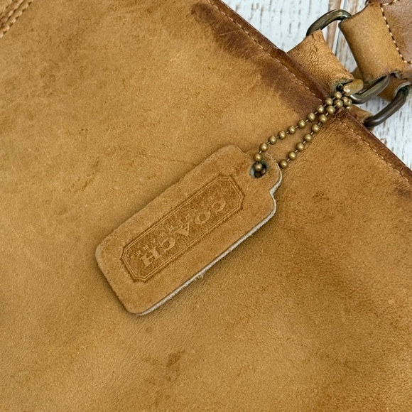 Coach Vintage 60’s Bonnie Cashin Skinny Kisslock Tote Camel Leather - Picture 8 of 16